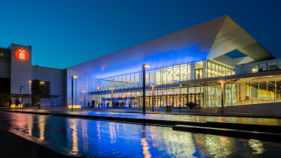 Entréområdet på Älvsjömässan i Älvsjö